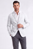 Salvia-notched lapel enkelknäppt salviablazer för herrar