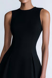 Bodycon Rund hals Den Lilla Svarta Klänning