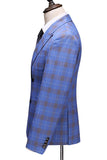 Blå Plaid Peak Kavajslag 2 stycken Baldräkter