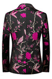 Notched Lapel Enkelknäppt Jacquard 2 Piece Lila Prom Kostymer för män