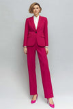 2 stycken topp slag fuchsia kvinnors business casual kostymer