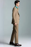 Khaki Peak Kavajslag 2-delad Slim Fit Herrdräkter