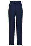 3-delad enkelknäppt Slim Fit Peak Kavajslag Marinblå kostymer för män