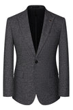 Mörkgrå 3-delad topp slag Slim Fit Mäns bröllopsdräkter
