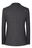 Mörkgrå 3-delad topp slag Slim Fit Mäns bröllopsdräkter