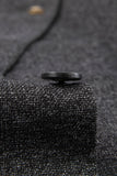 Mörkgrå 3-delad topp slag Slim Fit Mäns bröllopsdräkter