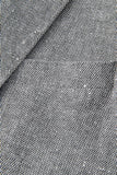 3-delad Slim Fit Notched Lapel Mäns Grå Kostymer