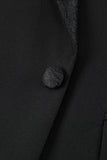 Slim Fit 3-delad topp slag Svarta kostymer för män
