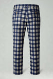 Brun Grå 2 Delad Notched Lapel Grid Mäns Baldräkter med fickor