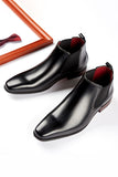 Svarta slip-on läderskor för herrfester