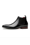 Svarta slip-on läderskor för herrfester