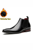 Svarta slip-on läderskor för herrfester
