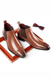 Svarta slip-on läderskor för herrfester