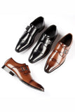 Bruna slip-On läderskor för herrfester