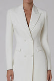 Ivory Peak Lapel dubbelknäppt kavajklänning