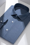 Vit enfärgad Slim Fit Långärmad Herrkostymskjorta