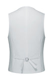 Peak Lapel 3-delad enknapps vita herrbröllopsdräkter