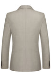 Khaki-notched kavajslag tredelade herrkostymer