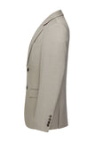 Khaki-notched kavajslag tredelade herrkostymer