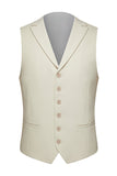 Khaki Peak Lapel 3-delade herrkostymer