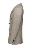 Herrkläder med mörk khaki Peak Lapel 3-delade kostymer