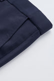Navy Peak Lapel Slim Fit tvådelade herrkostymer