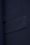 Navy Peak Lapel Slim Fit tvådelade herrkostymer