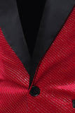 Röd sjal med en knapp pärlprydd herrbalblazer