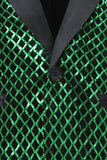 Grön paljett-sjal Kavaj Herrbalsblazer