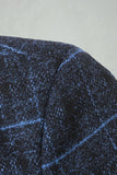 Rutig Navy herrbalskavaj med notched lapel