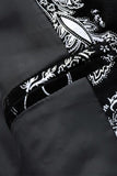Jackjacka med hackslag i silver Jacquard herrbalblazer