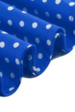 Halter Polka Spots Royal Blue A-linje 1950-talsklänning