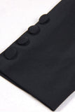 Black Velevt Shawl Lapel Women Blazer med rosett