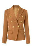 Black Peak Lapel dubbelknäppt satin damblazer