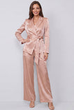 Dusty Rose Peaked Lapel tvådelade damkostymer