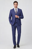 Marinblå 3-delade baldräkter med notched lapel