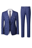 Marinblå 3-delade baldräkter med notched lapel