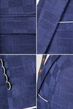 Marinblå 3-delade baldräkter med notched lapel