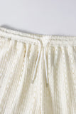 Herrarnas tvådelade stickade sommaroutfits Avslappnade kortärmade kubanska skjortor och shorts set