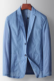 Salvia-notched lapel enkelknäppt salviablazer för herrar