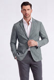 Salvia-notched lapel enkelknäppt salviablazer för herrar