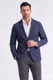 Salvia-notched lapel enkelknäppt salviablazer för herrar