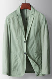 Salvia-notched lapel enkelknäppt salviablazer för herrar