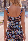 Gul blommig paljettbroderad sweetheart bodycon cocktailklänningar