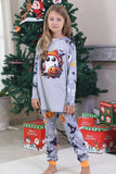 Grå Tryckt Långärmad Familj Halloween Pyjamas