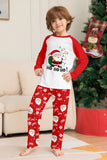 Röd Jultomten Tryck Jul Familj Matchande Pyjamas