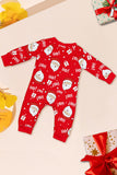Röd Jultomten Tryck Jul Familj Matchande Pyjamas