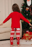 Röd Print Tree Långärmad Jul Familj Matchande Pyjamas