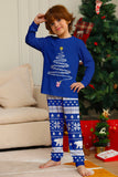 Röd Print Tree Långärmad Jul Familj Matchande Pyjamas