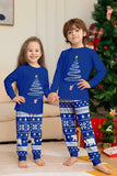 Röd Print Tree Långärmad Jul Familj Matchande Pyjamas